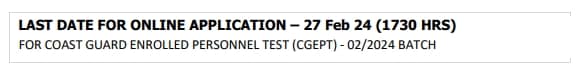 Indian Coast Guard Bharti 2024